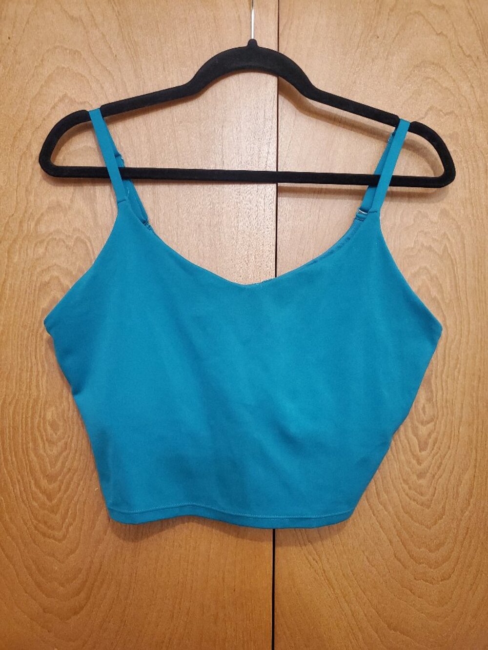 Athleta Blue Thin Strap Crop Bra Top